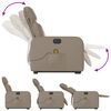 vidaXL Sill&oacute;n reclinable de masaje el&eacute;ctrico cuero sint&eacute;tico capuchino