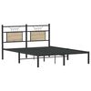 vidaXL Estructura de cama sin colch&oacute;n madera roble Sonoma 150x200 cm