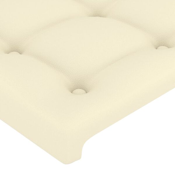 vidaXL Cabeceros 2 unidades cuero sint&eacute;tico color crema 90x5x78/88cm