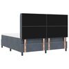 vidaXL Cama tipo Box Spring Gris oscuro 180 x 200 cm Terciopelo