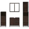 vidaXL Set de muebles baño 4 pzas madera contrachapada roble marrón
