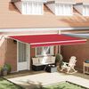 vidaXL Toldo Retr&aacute;ctil Rojo 450 x 300 cm Poli&eacute;ster y metal