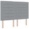 vidaXL Cama tipo Box Spring con colch&oacute;n Gris Claro 140 x 190 cm tela