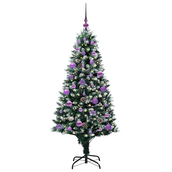 vidaXL Árbol de Navidad artificial Verde 150 cm PVC y Acero y Plástico