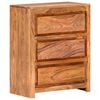 vidaXL Cajonera de madera maciza 60x33x75 cm