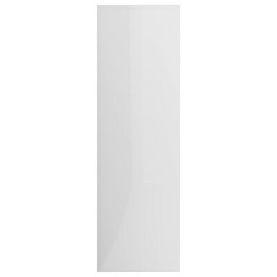 vidaXL Estantería madera contrachapada blanco brillante 98x30x98 cm