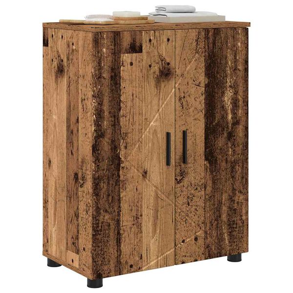 vidaXL Gabinete de Ba&ntilde;o con puerta Madera Vieja 60 x 35 x 80 cm