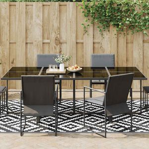 vidaXL Alfombra de exterior ARAKIL blanca y negra 190x290 cm PP
