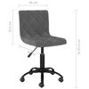 vidaXL Sillas de comedor giratorias 2 unidades terciopelo gris oscuro