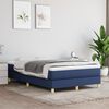 vidaXL Cama box spring con colch&oacute;n tela azul 120x190 cm