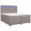 vidaXL Cama box spring con colch&oacute;n con cabecera Topo 160 x 200 cm Tela