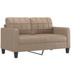 vidaXL Sof&aacute; de 2 plazas de cuero sint&eacute;tico color capuchino 140 cm