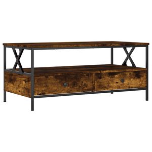 vidaXL Mesa de centro madera de ingenier&iacute;a roble ahumado 100x51x45 cm
