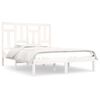 vidaXL Estructura de cama sin colch&oacute;n madera de pino blanca 140x190 cm