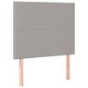 vidaXL Cabecero de cama gris claro 80x5x118/128 cm Tela