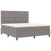 vidaXL Cama tipo Box Spring con colch&oacute;n Taup&eacute; 180 x 200 cm tela
