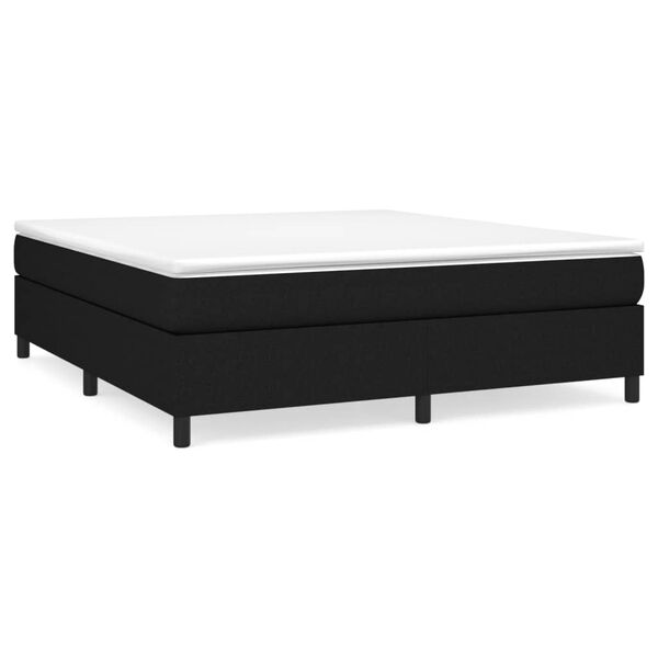 vidaXL Estructura de cama con somier tela negro 180x200 cm