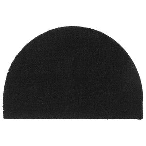 vidaXL Felpudo semicircular de fibra de coco negro 40x60 cm