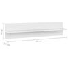 vidaXL Estante de pared 4 uds madera contrachapada blanco 80x11,5x18cm