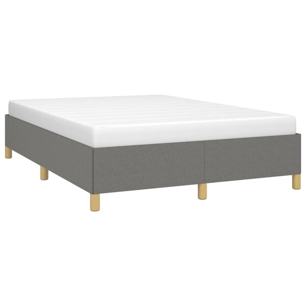 vidaXL Cama sin colch&oacute;n tela gris oscuro 140x190 cm