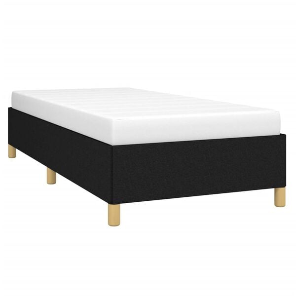 vidaXL Estructura de cama sin colch&oacute;n tela negro 80x200 cm