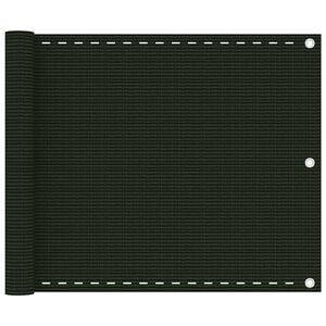 vidaXL Toldo para balc&oacute;n HDPE verde oscuro 75x300 cm