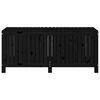 vidaXL Caja de almacenaje jard&iacute;n madera de pino negro 147x68x64 cm