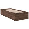 vidaXL Estructura de cama sin colch&oacute;n madera marr&oacute;n roble 75x190 cm