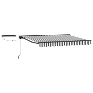 vidaXL Toldo Retr&aacute;ctil El&eacute;ctrico Antracita y Blanco 3,5 x 2 m
