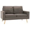 vidaXL Sof&aacute; de 2 plazas de tela color gris taupe