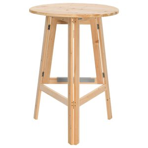 vidaXL Mesa de bar plegable de madera de abeto 78 cm