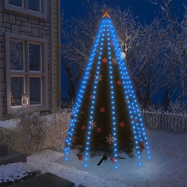 vidaXL Red de luces de &aacute;rbol de Navidad 300 LEDs azul 300 cm