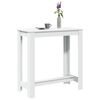 vidaXL Mesa alta de bar madera ingeniería blanca 102x50x103,5 cm