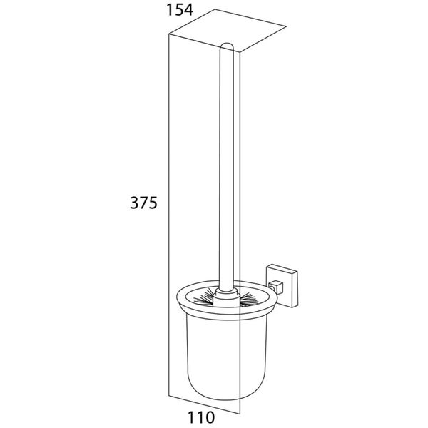 Escobillero y cepillo cromado Tiger modelo Melbourne 274930346