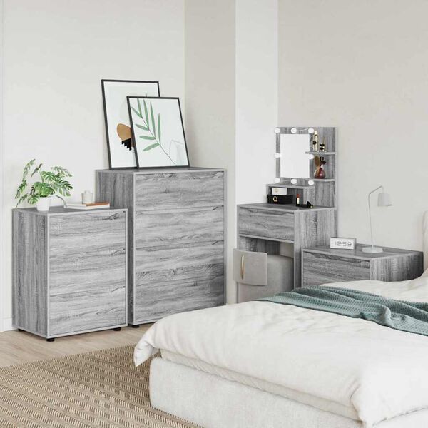 vidaXL Armarios de Almacenamiento 2 pcs Gris Sonoma 80 x 48 x 105 cm