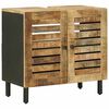 vidaXL Mueble de lavabo con puerta Marr&oacute;n y Negro 62 x 33 x 58 cm