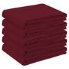 vidaXL Tela para Mesa 5 uds. Ovalado Rojo vino 130 x 220 cm Poli&eacute;ster