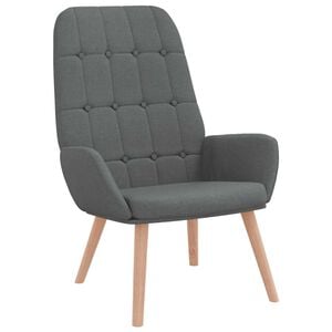vidaXL Sill&oacute;n reclinable de tela gris oscuro