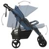 vidaXL Carrito para gemelos de acero azul marino