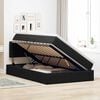 vidaXL Cama con almacenamiento y LED Negro 120 x 190 cm Terciopelo