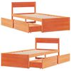 vidaXL Estructura de cama sin colch&oacute;n madera de pino marr&oacute;n 90x200 cm
