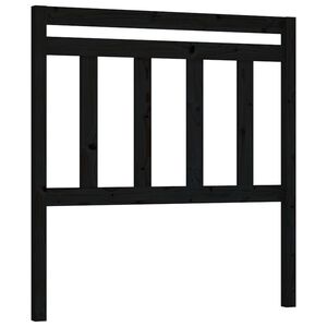 vidaXL Cabecero de cama madera maciza de pino negro 81x4x100 cm