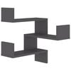 vidaXL Estante de esquina de pared madera ingenier&iacute;a gris 40x40x50 cm