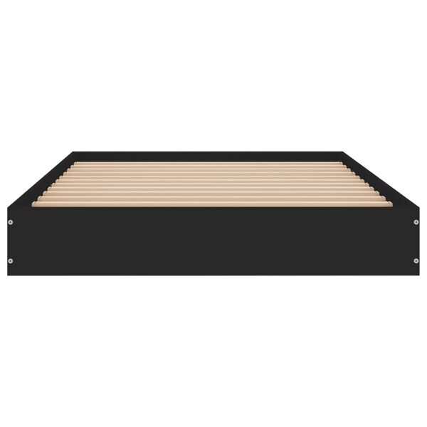 vidaXL Estructura de cama madera de ingenier&iacute;a negra 100x200 cm