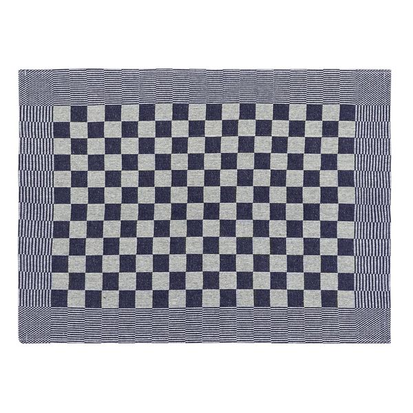 vidaXL Pa&ntilde;os de cocina 10 uds algod&oacute;n azul y blanco 50x70 cm