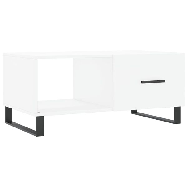 vidaXL Mesa de centro madera contrachapada blanco 90x50x40 cm