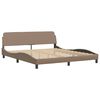 vidaXL Cama Viana con colch&oacute;n cuero sint&eacute;tico capuchino 180x200 cm