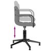 vidaXL Sillas de comedor giratorias 2 uds de terciopelo gris claro