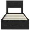 vidaXL Estructura de cama Roble Negro 90 x 200 cm Madera de ingenier&iacute;a