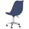 vidaXL Silla de oficina giratoria de tela azul